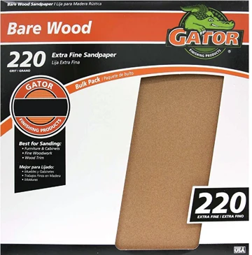 Gator 9 x 11 220-Grit Extra Fine Sandpaper Single Sheet Specialty