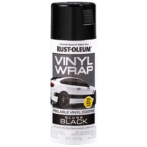 Sustainable Rust-Oleum Vinyl Wrap Spray Paint Gloss Black 11 oz. Detailed
