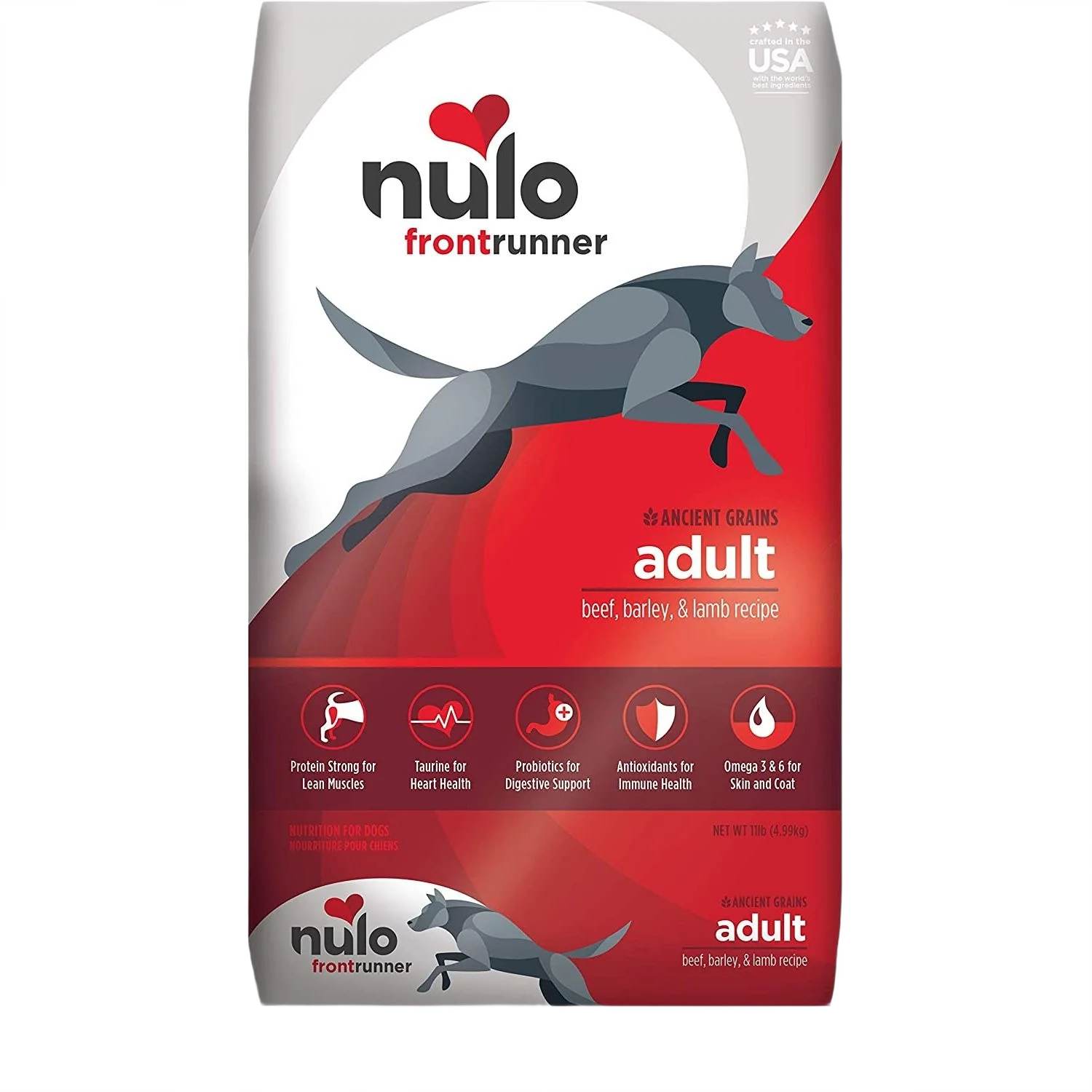 Quality Nulo Frontrunner Protein Beef Barley Lamb Recipe Dry Adult Dog Food 11 lb. Sustainable