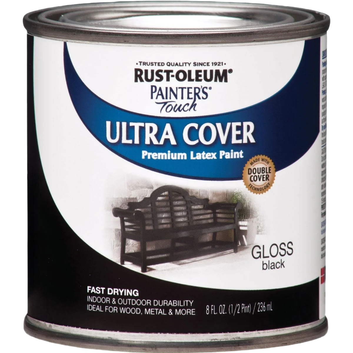 Professional Rust-Oleum Ultra Cover Multi-Purpose Gloss Black Brush-On Paint 1 2 Pint Modern