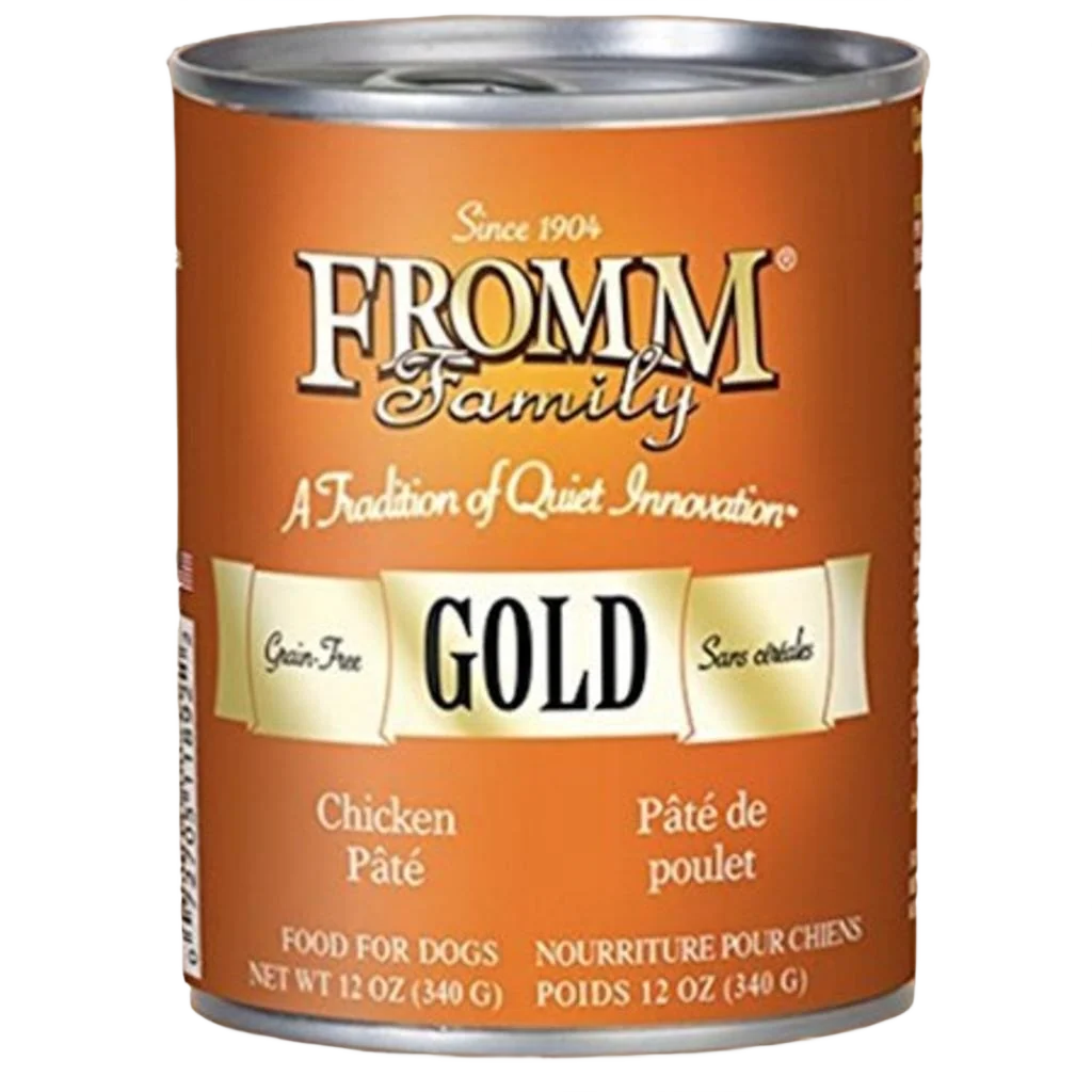 Top-Quality Fromm Gold Canned Chicken Pate Canned Dog Food 12.2 oz. Detailed