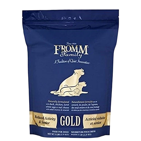 Exclusive Fromm Gold Reduced Activity Senior Dry Dog Food 5 lb. Consistent