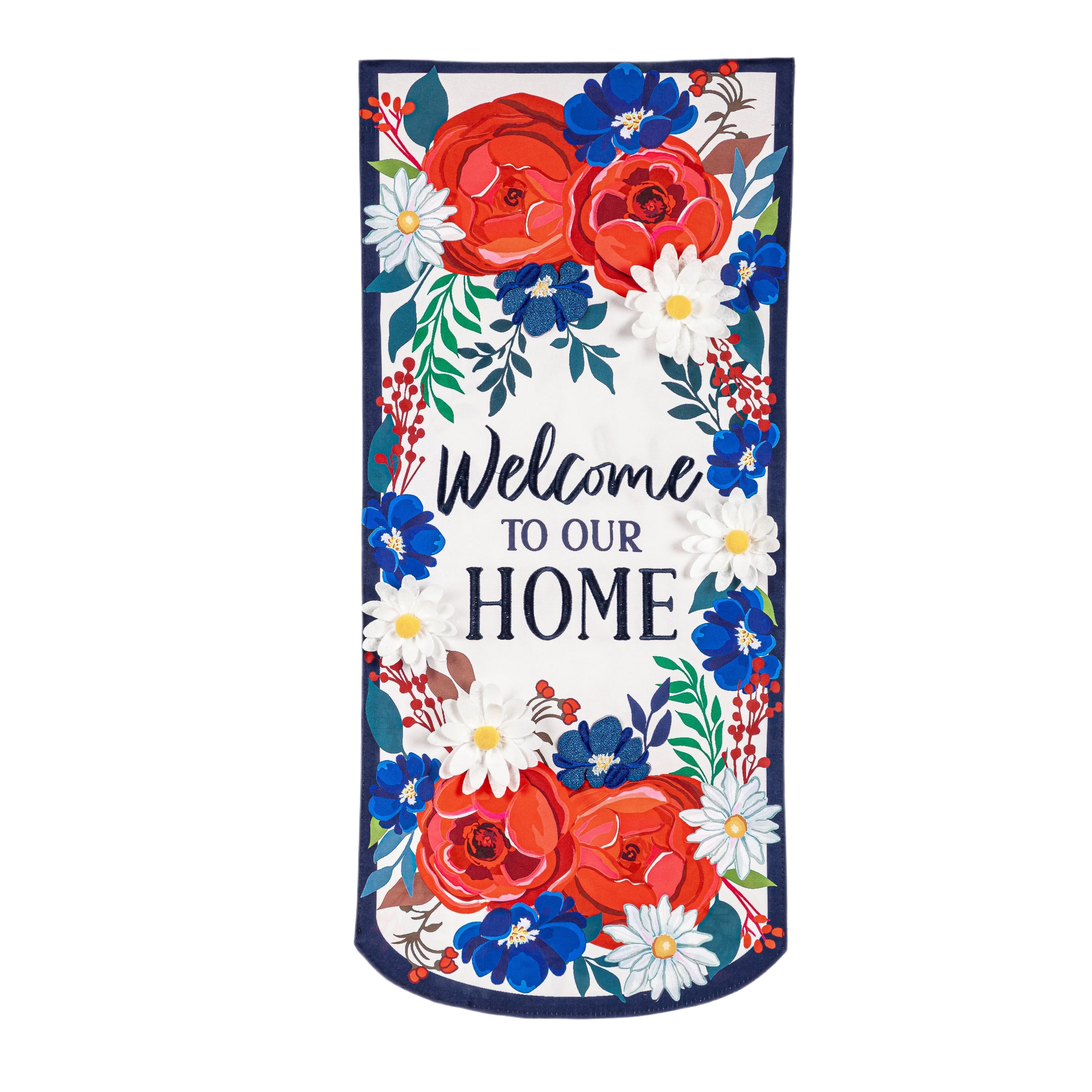 Contemporary Evergreen Welcome To Our Home Flag Safe