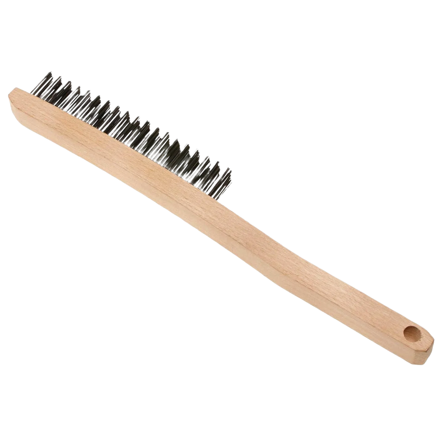 Convenient Look Long Curved Handle Wire Brush Breathable
