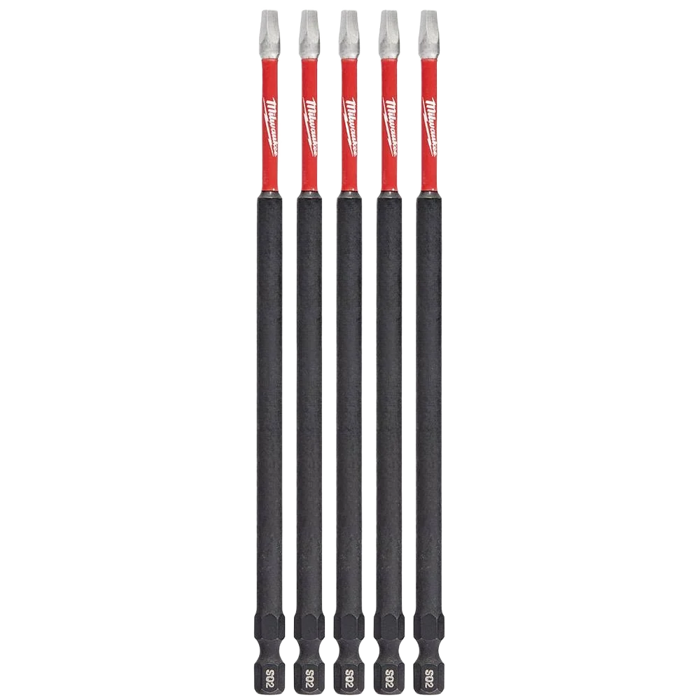 World-Class Milwaukee SHOCKWAVE™ Impact Duty™ 6 SQ2 Square Bits 5-Pack High-Performance