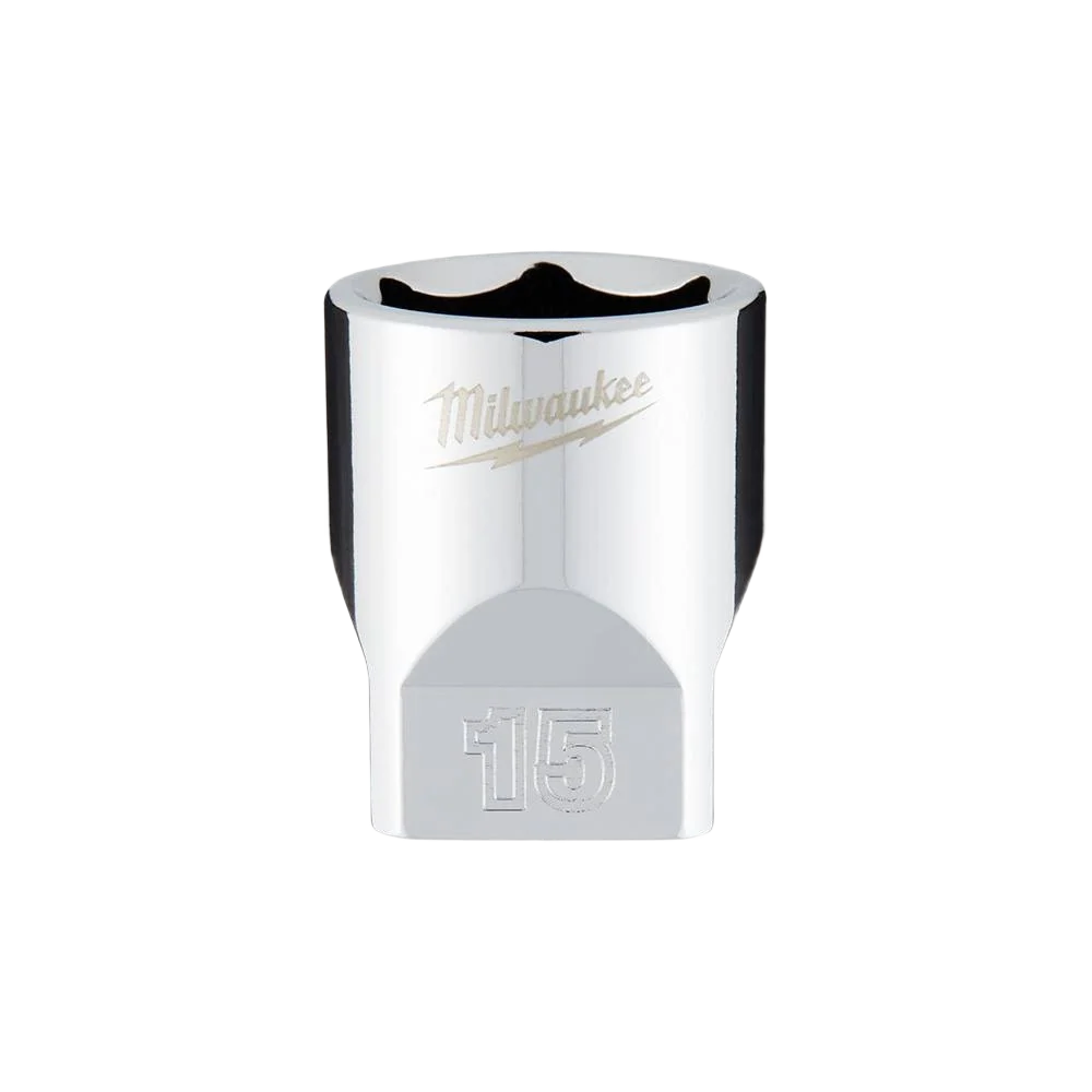 Functional Milwaukee 1 4 Drive 15-mm SAE Socket w FOUR FLAT™ Sides Efficient