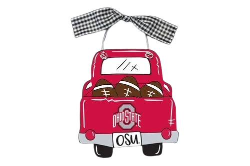 Elite Magnolia Lane OSU Wood Truck Ornament Fashionable