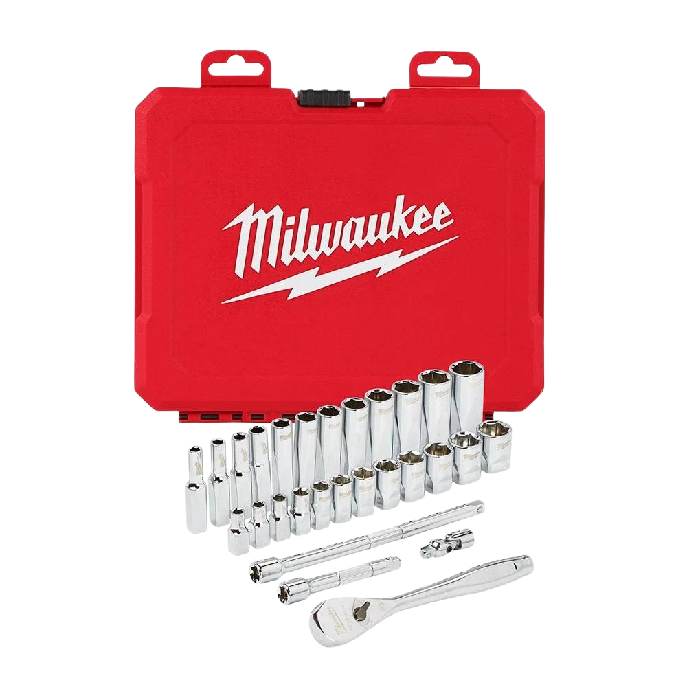 Casual Milwaukee 28-PC 1 4 Drive Ratchet Socket Metric Set Eco-Friendly