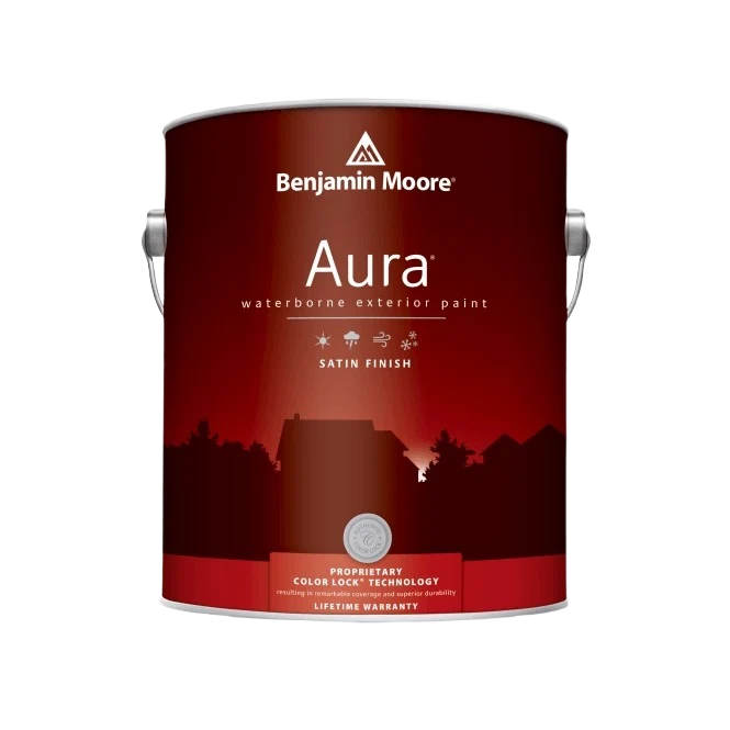 Long-Lasting Benjamin Moore Aura 4X Satin Tintable Exterior Paint 1 Gallon Responsible