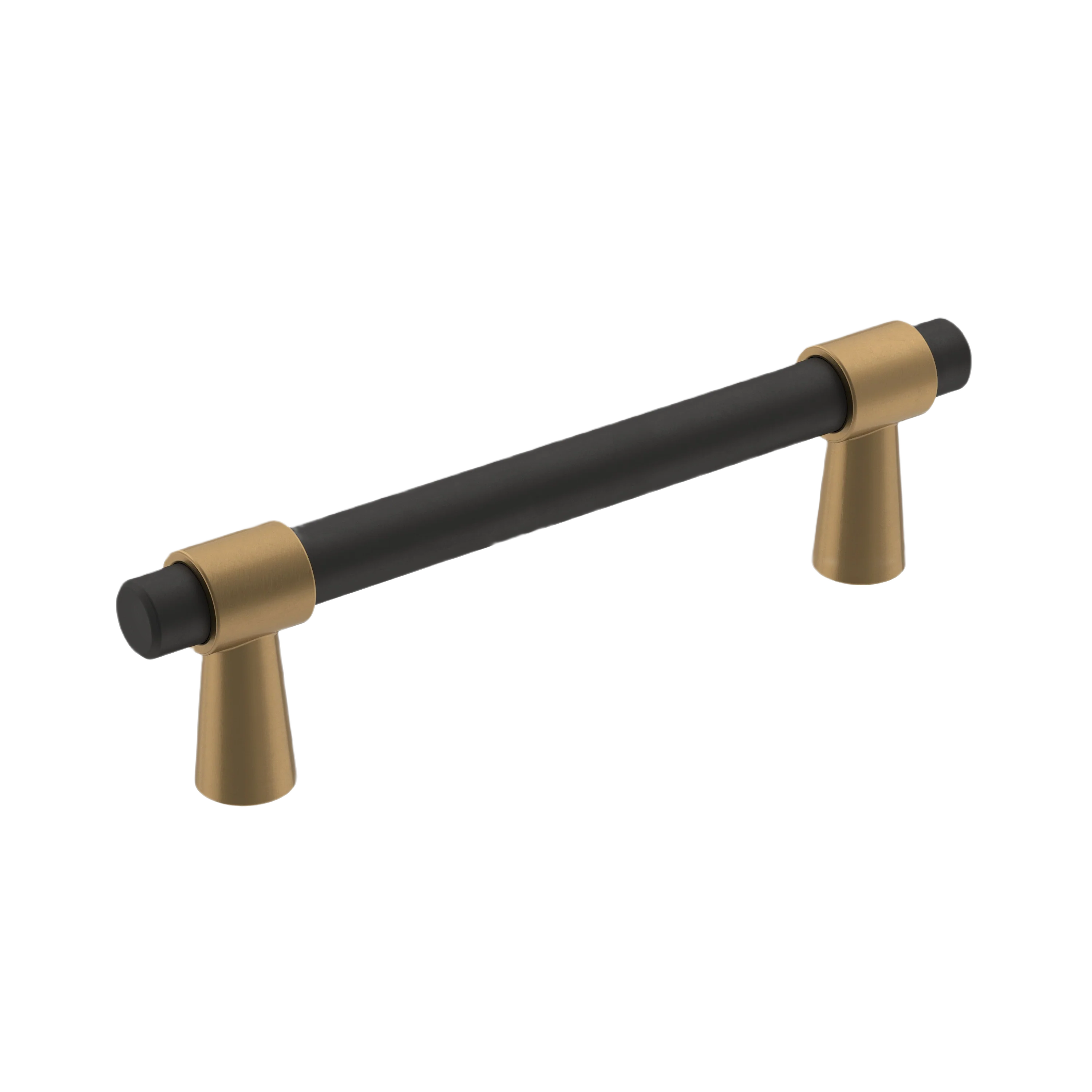 Efficient Amerock Mergence Matte Black Polished Chrome Pull 3.75 in. Original