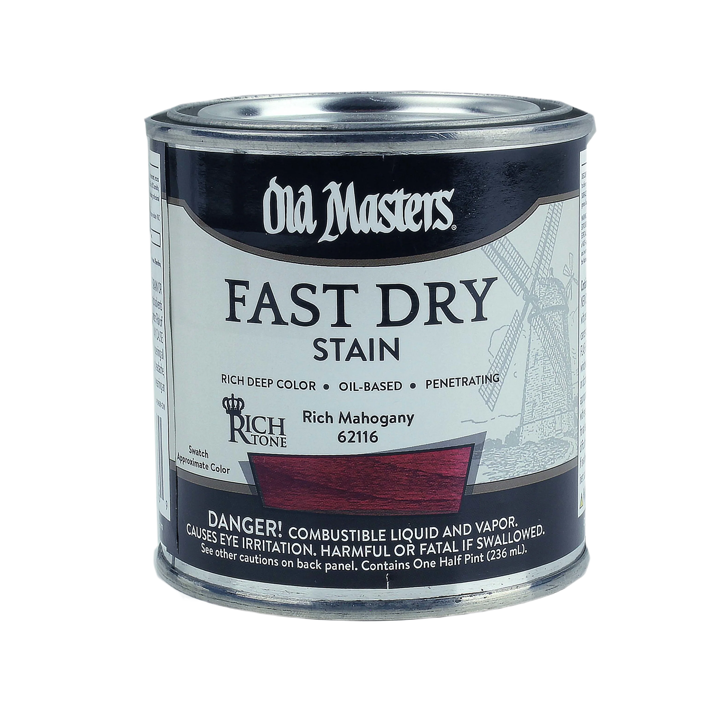 Convenient Old Masters Rich Mahogany Fast Dry Stain 1 Quart Solid