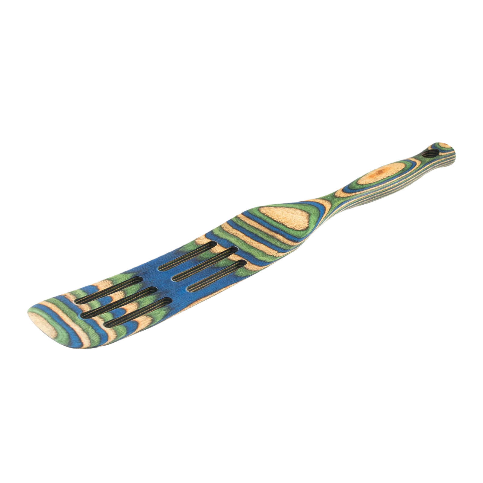 Exceptional Island Bamboo Pakka Wood Peacock Spurtle 13 in. Smooth
