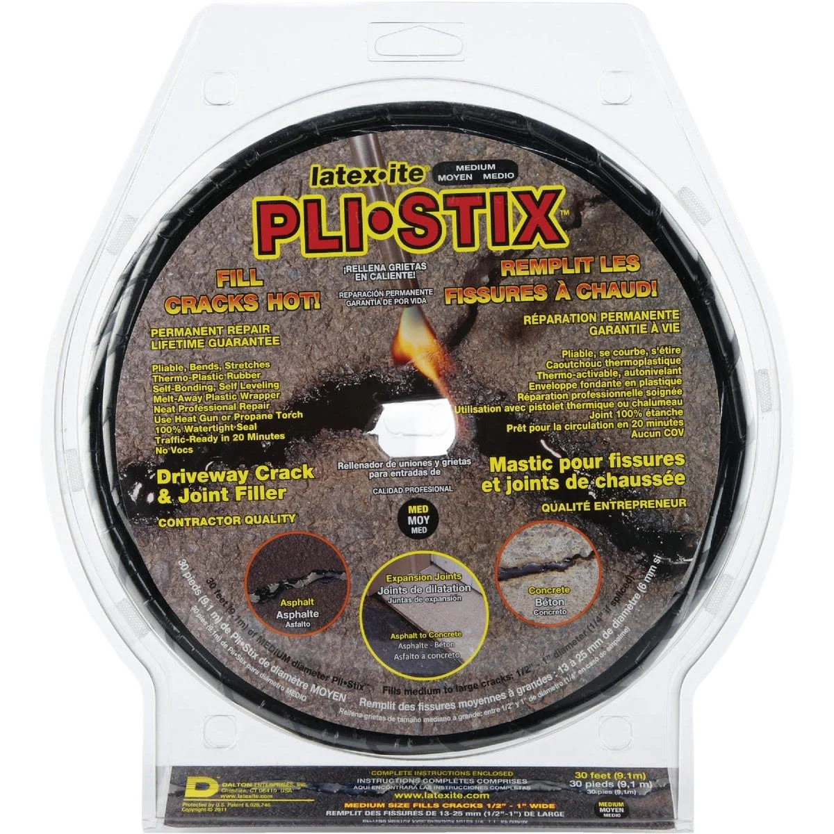 Natural Latex-ite PLI-STIX Asphalt and Concrete Crack Filler Innovative