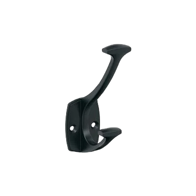 User-Friendly Amerock Vicinity Two Prong Matte Black Decorative Wall Hook Crafted