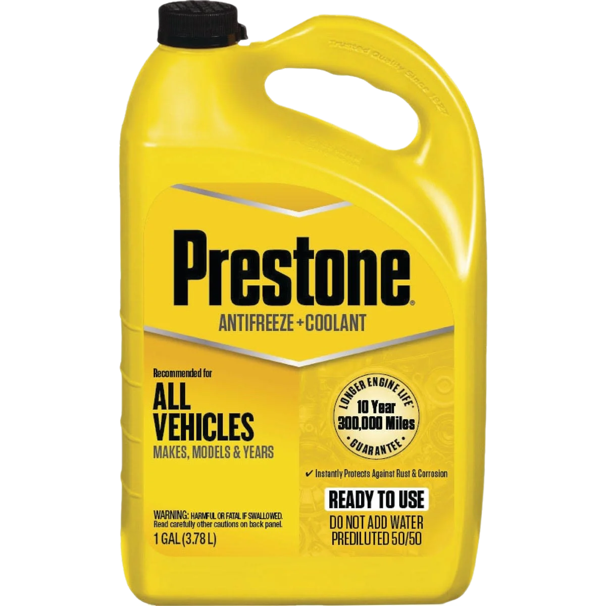 Powerful Prestone Automotive Antize Coolant 50 50 Pre-Diluted Specialty