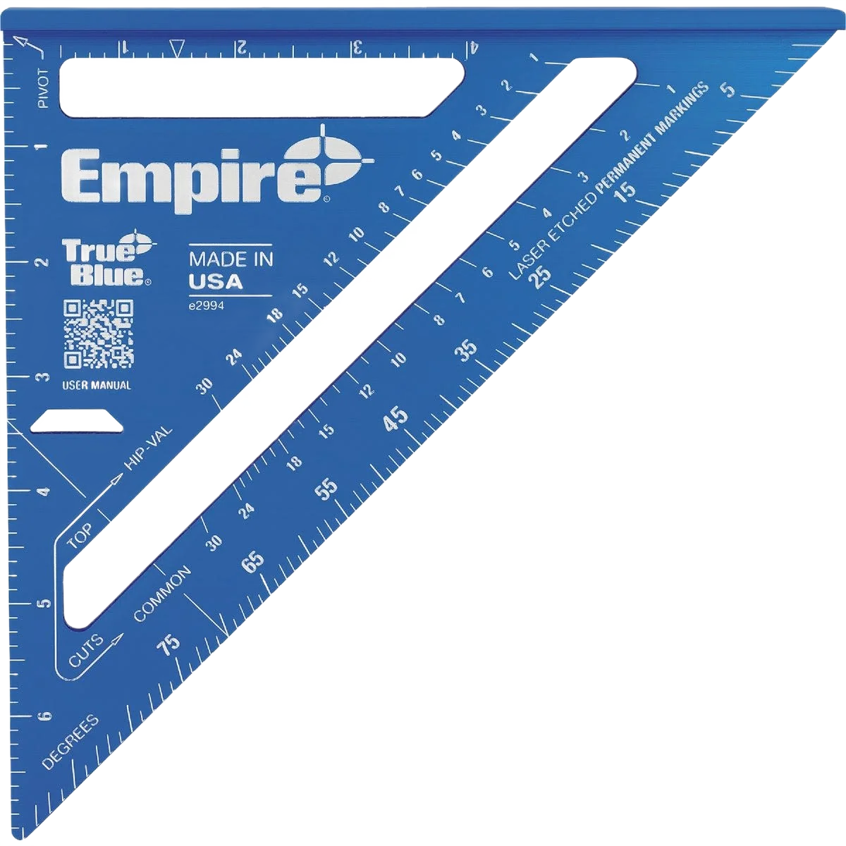 Environmentally Friendly Empire True Blue Laser Etched Rafter Square Authentic