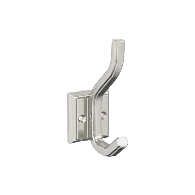 Classic Amerock Aliso Two Prong Satin Nickel Decorative Wall Hook Innovative