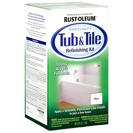 Expertly Made Rust-Oleum White Tub Tile Refinishing Kit Safe