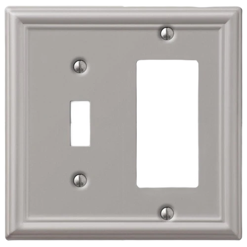 Expertly Made Amerelle 1 Toggle1 Rocker Chelsea Brush Nickel Wallplate Recyclable