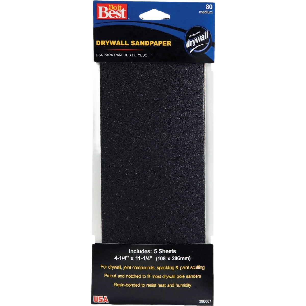 High-Quality Do it 4-1 4 x 11-1 4 80-Grit Medium Drywall Sandpaper 5-Pack Elegant