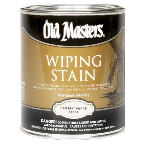 Pure Old Masters Red Mahogany Oil Base Wiping Stain 1 Quart Consistent