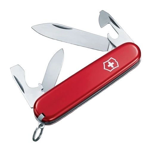 High-Grade Victorinox Swiss Army Red Recruit Pocket Knife Crafted