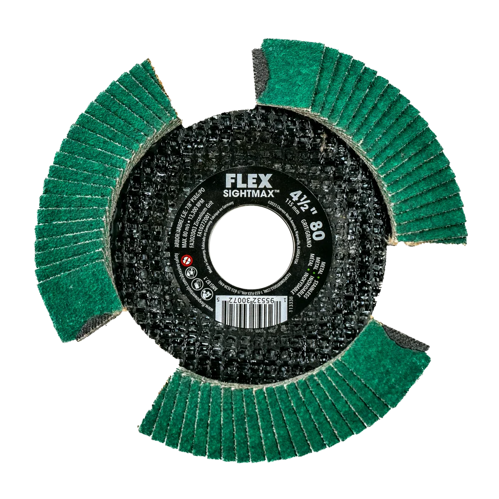 Recyclable FLEX 4-1 2 SIGHTMAX™ 80 Grit Flap Disc Genuine
