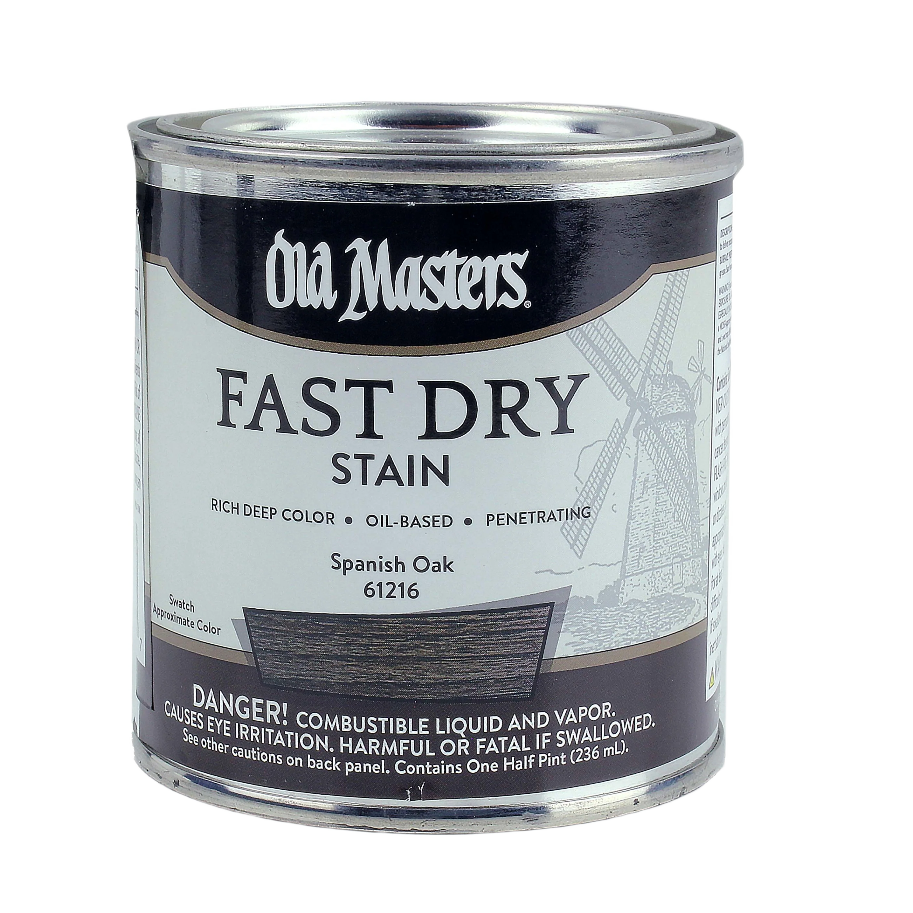Organic Old Masters Spanish Oak Fast Dry Stain 1 Quart Professional