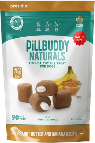 Outstanding Presidio PillBuddy Peanut Butter and Banana Treats for Dogs 90-Count Detailed