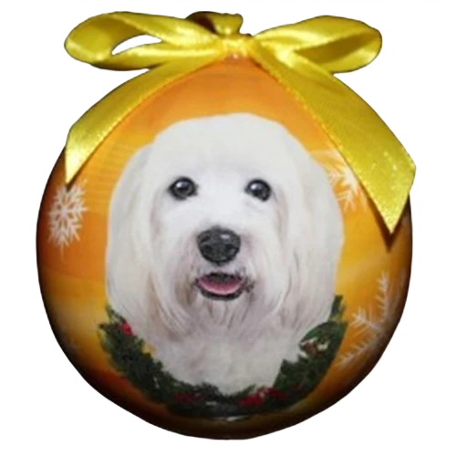 Environmentally Friendly E S Pets Havanese Christmas Ball Ornament Versatile