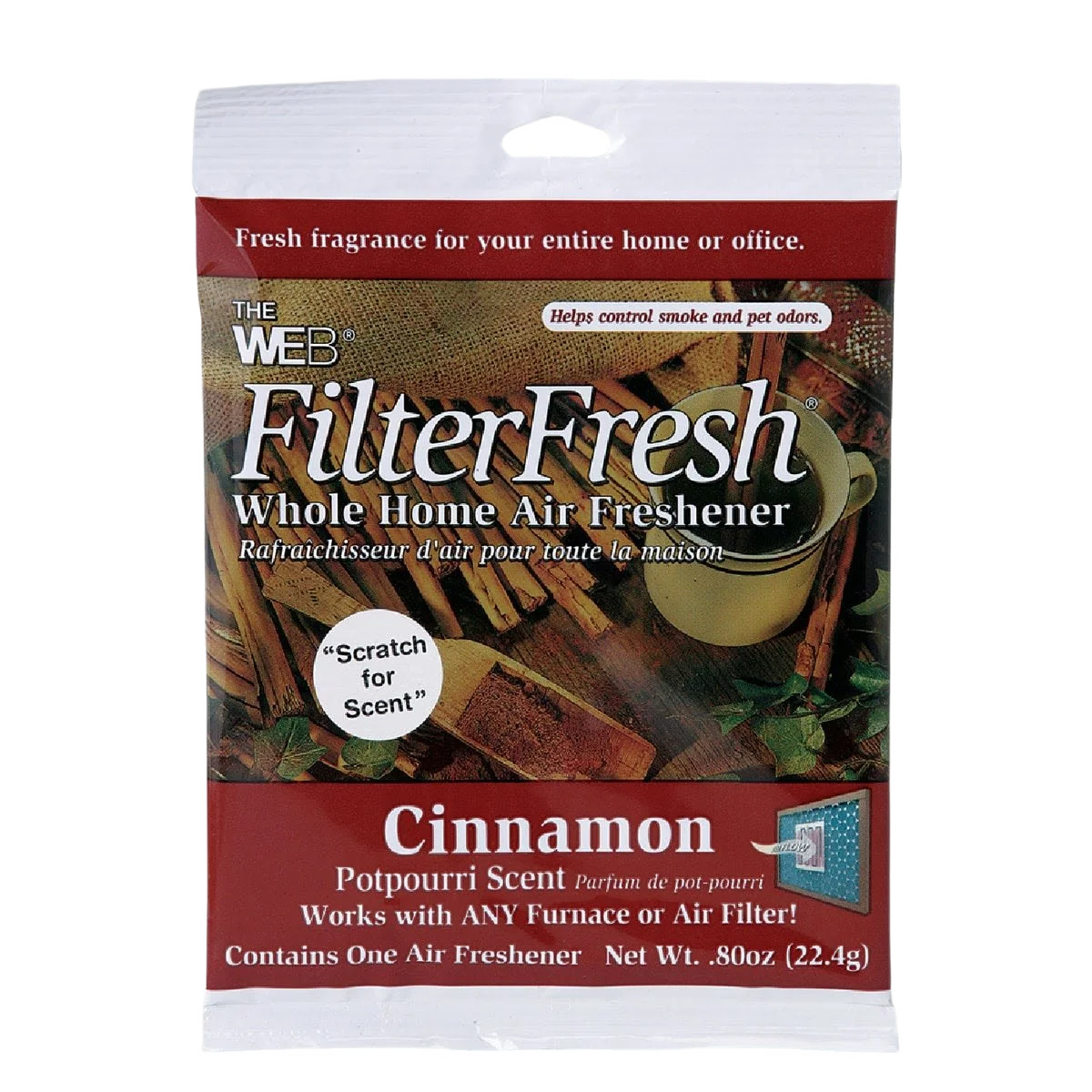 Artisan Web FilterFresh Cinnamon Furnace Air Freshener 6 x 6 in. Premium