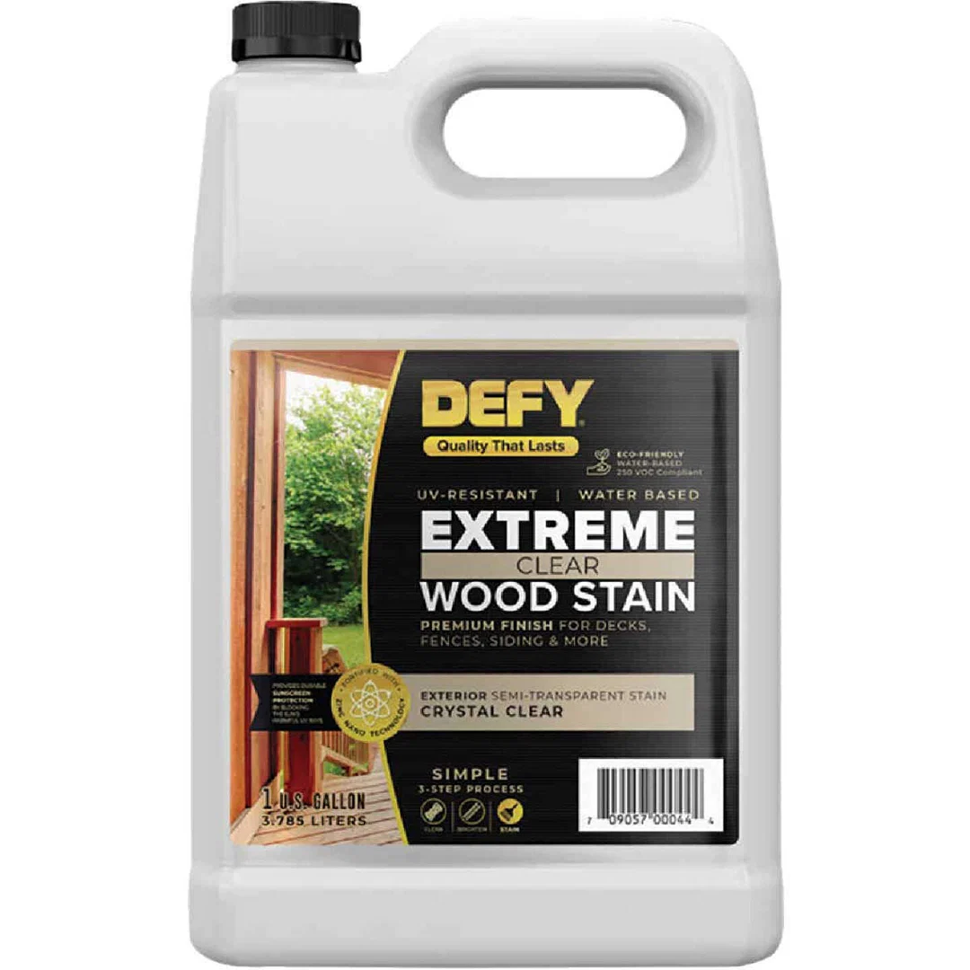 Secure Defy Transparent Exterior Wood Stain Crystal Clear 1 Gal Trusted