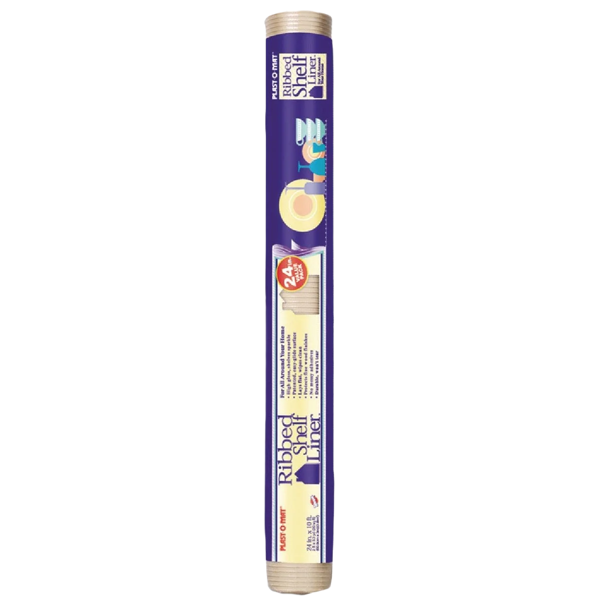 Breathable Plast-O-Mat Ribbed Nonadhesive Shelf Liner Stylish