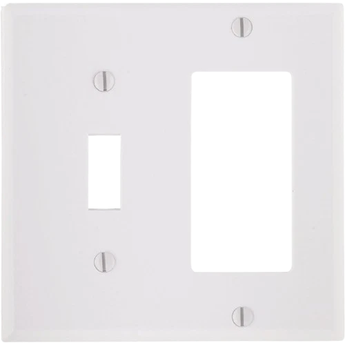 User-Friendly Leviton Decora 2-Gang White Thermoset Single Toggle Rocker Wall Plate Fast