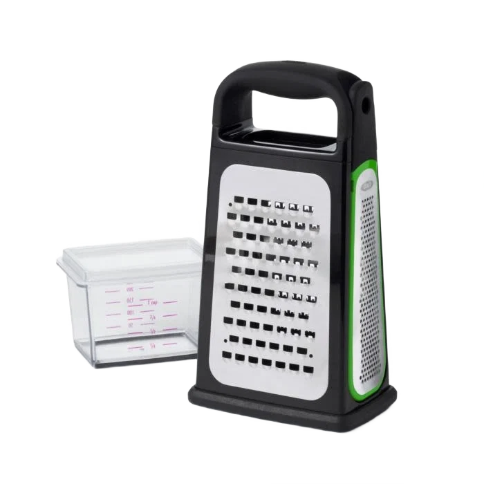 Expertly Made OXO Etched Box Grater with Removable Zester Fine