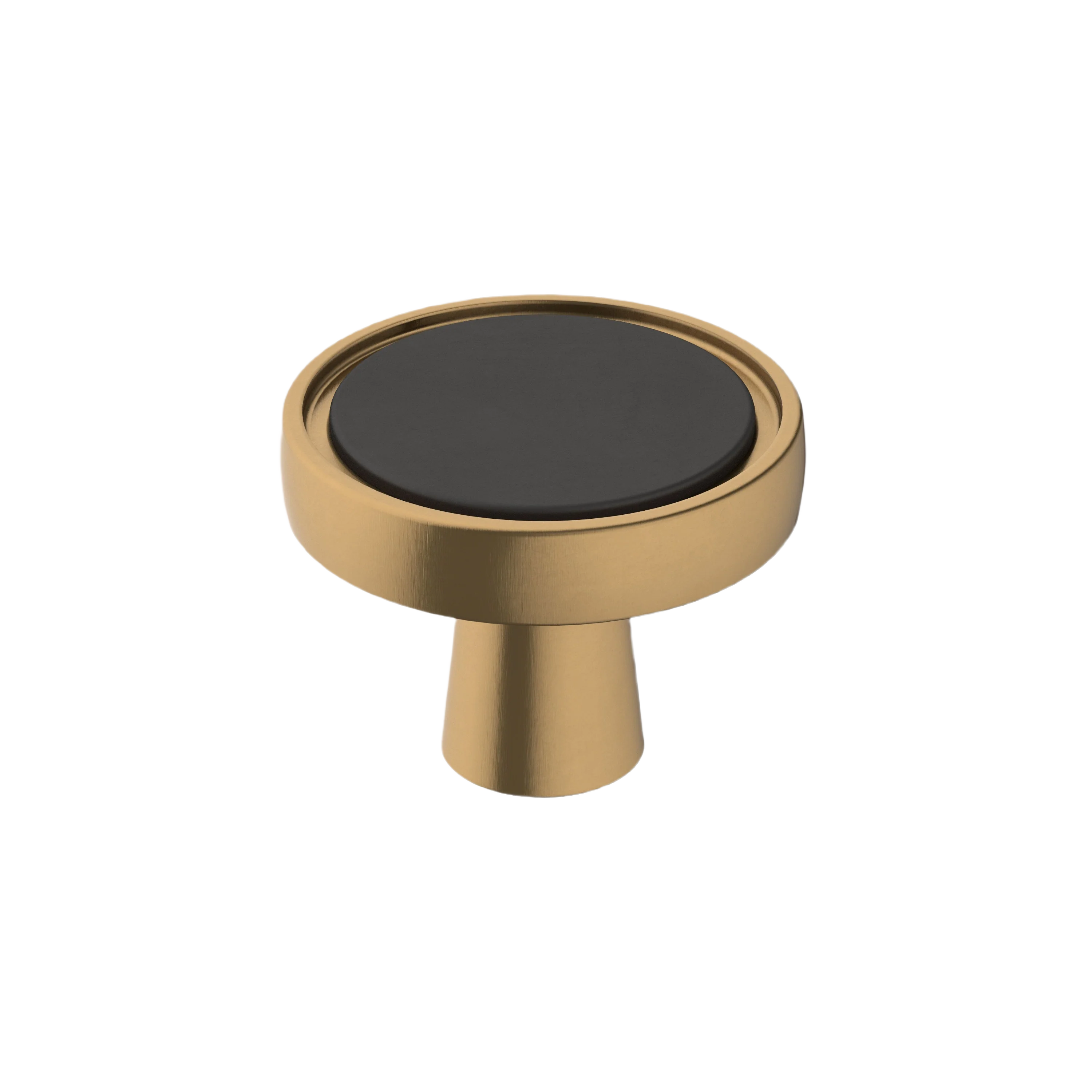 Fast Amerock Mergence Matte Black Polished Chrome Round Knob 1-3 8 in. Specialty