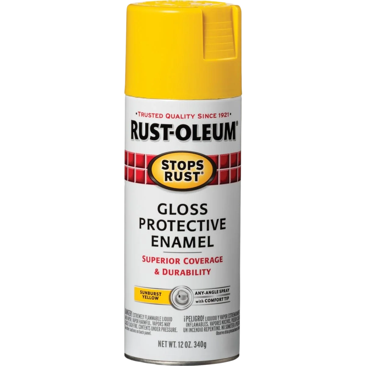 High-Grade Rust-Oleum Sunset Yellow Gloss Protective Spray Paint 12 oz. Contemporary