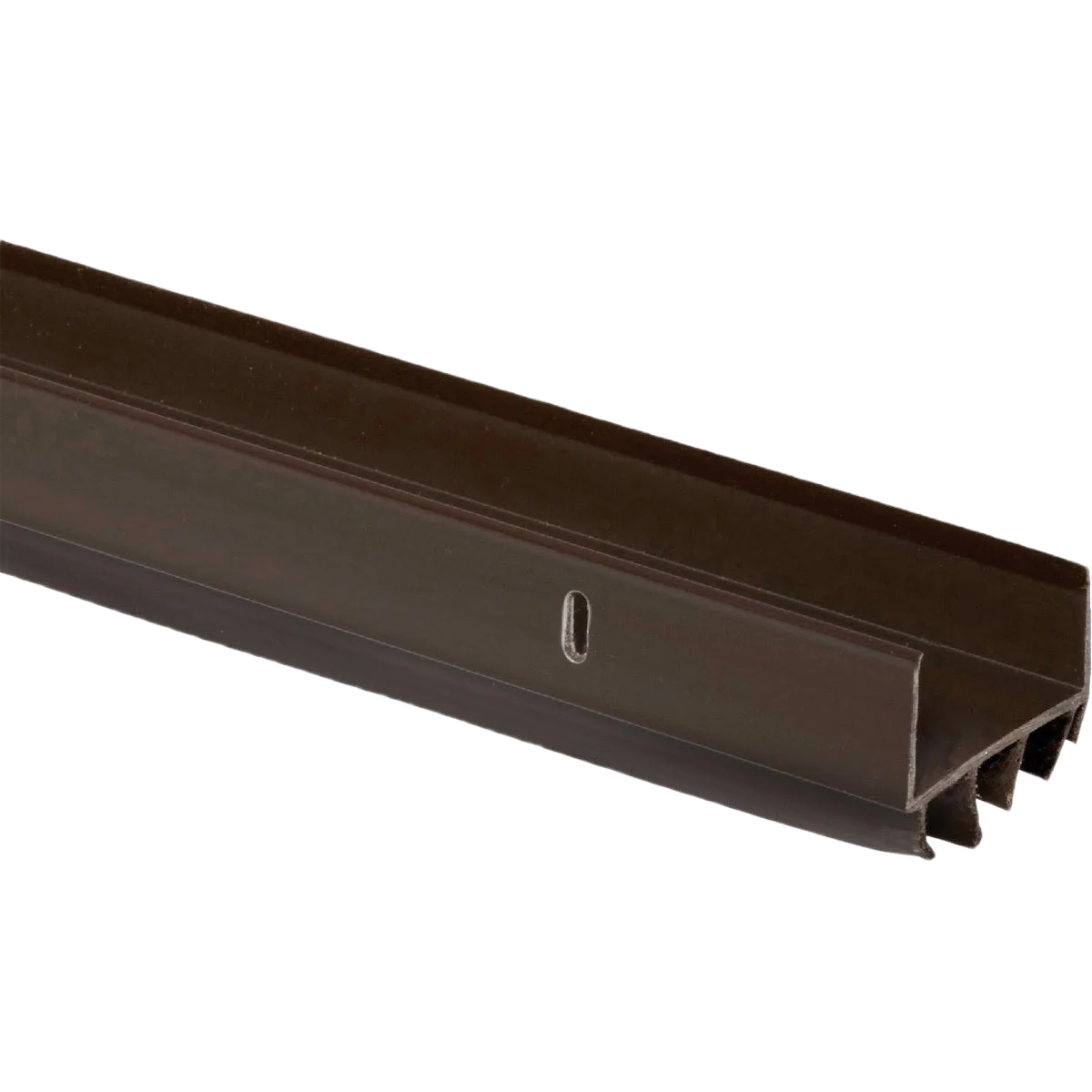 Exceptional M-D Brown U-Shaped Door Bottom with Vinyl Fins 1.75 In. W x 1.25 In. H x 36 In. L Certified