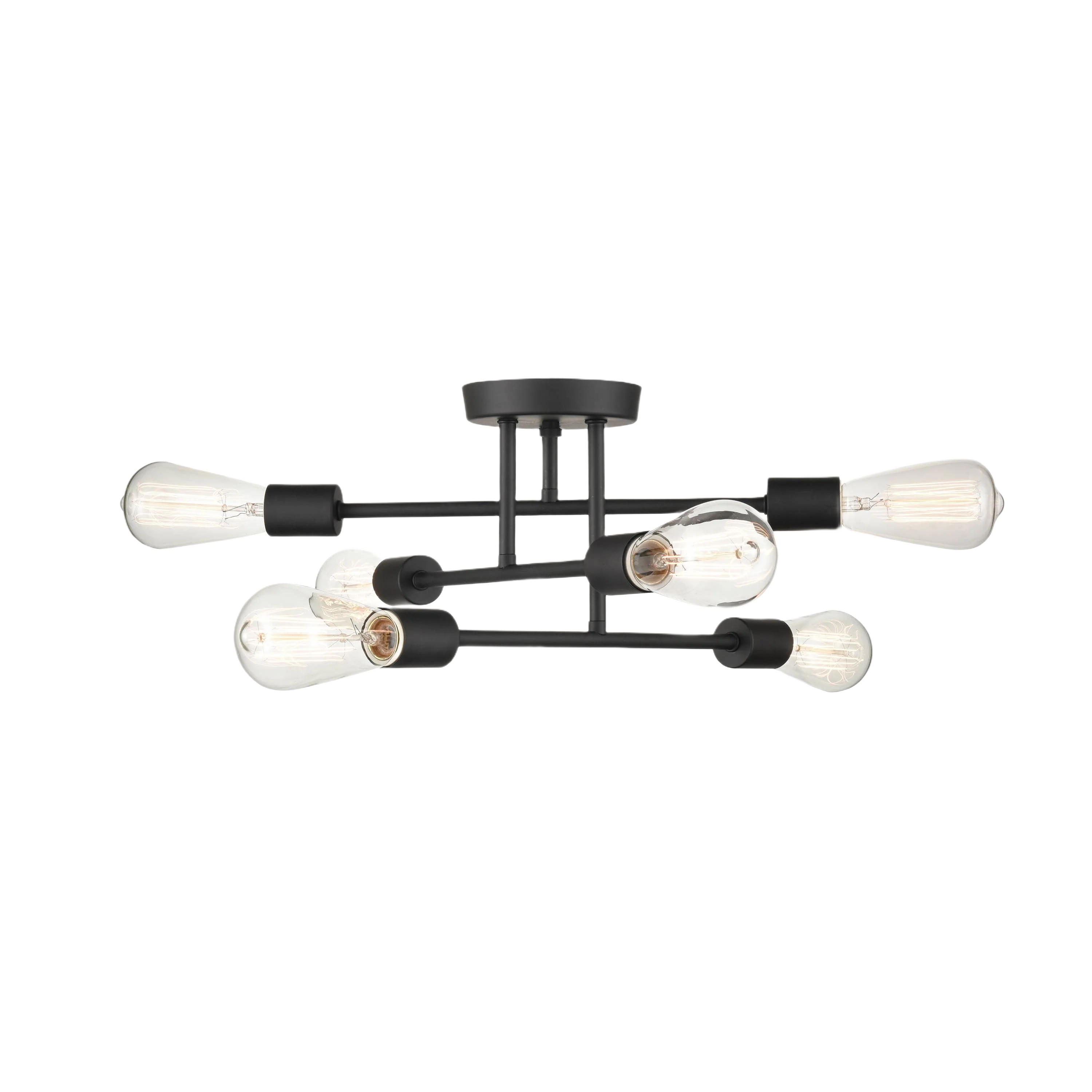 Certified Millennium Lighting Decco Flush Matte Black Mount Light 16.5 in. Top-Quality