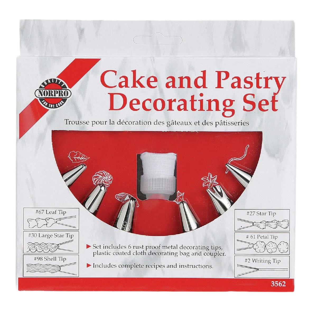 Carefully Designed Norpro Pastry Bag Decorating Kit Durable