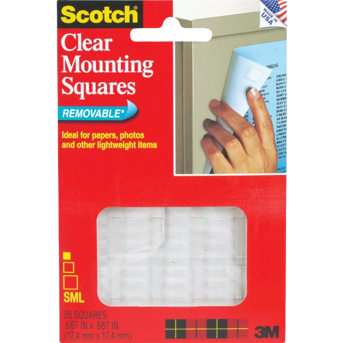 Elegant Scotch Removeable Mounting Squares 35-Pack Relaxed