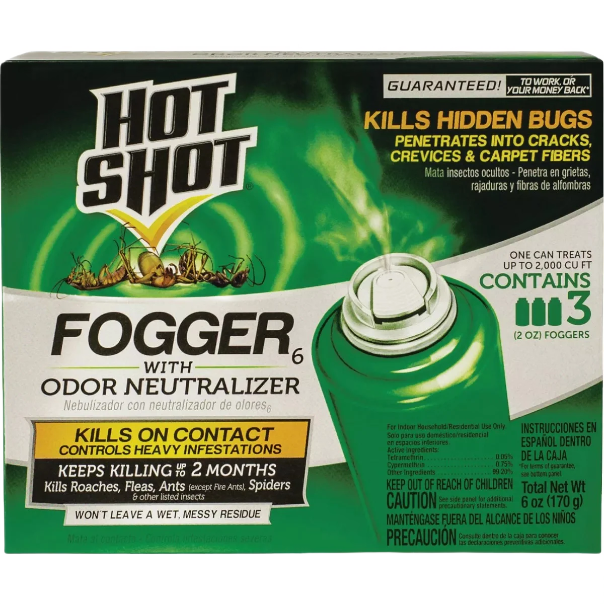 Exceptional Hot Shot 2 Oz. Indoor Insect Fogger with Odor Neutralizer 3-Pk Fine Crafted