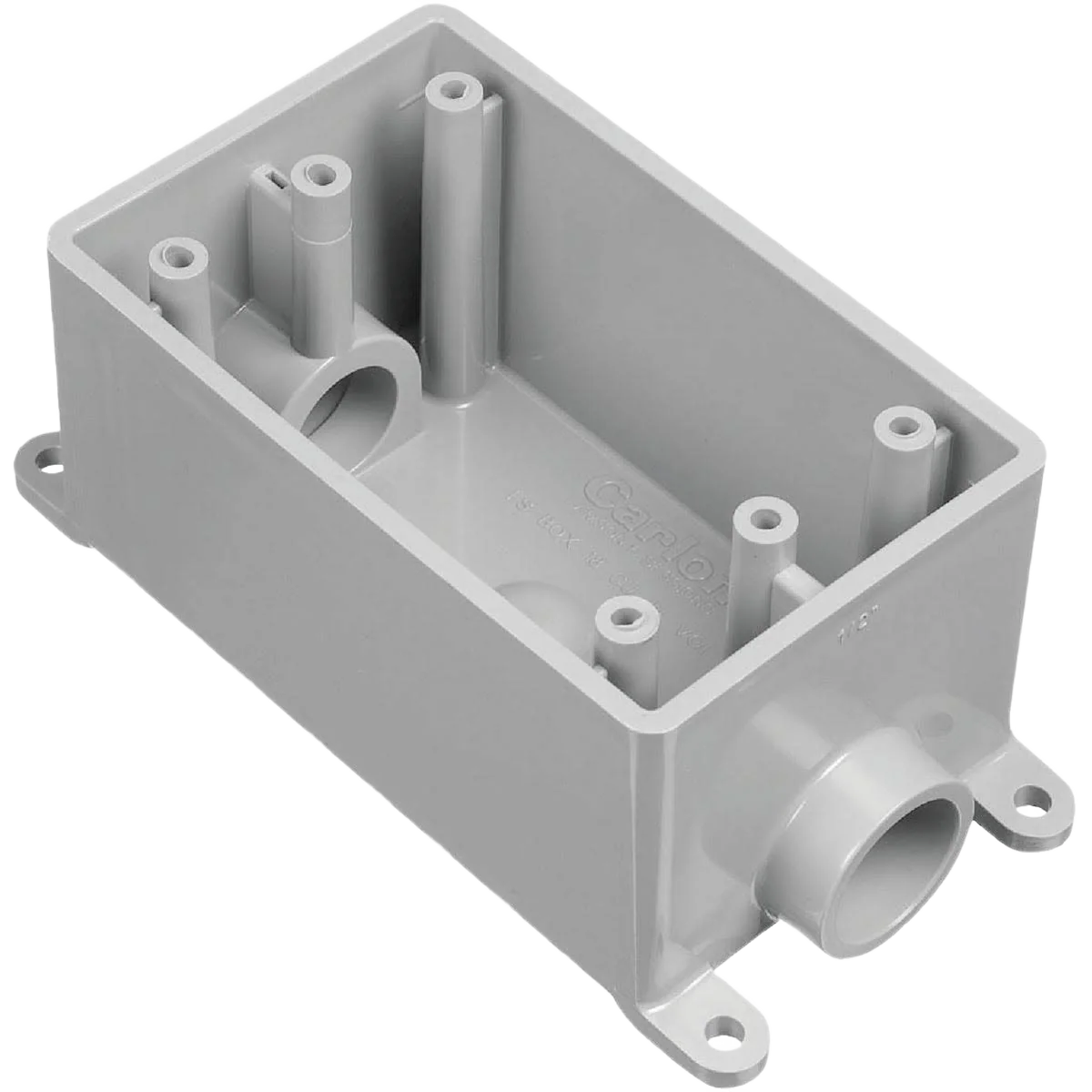 Original Design Carlon 1-Gang Gray Dead-End Termination Wall Box 3 4 In. Outlet Next-Generation