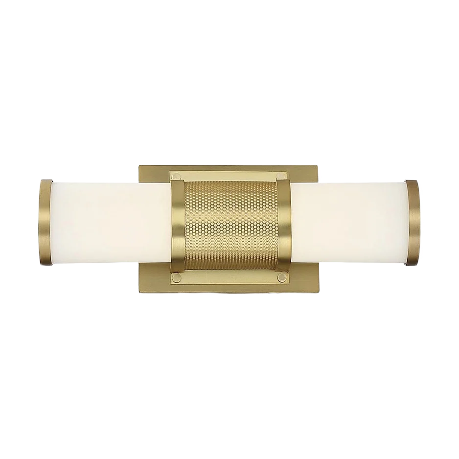 Smooth Satco Nuvo Caper LED Brass Vanity 12.75 in. Premium