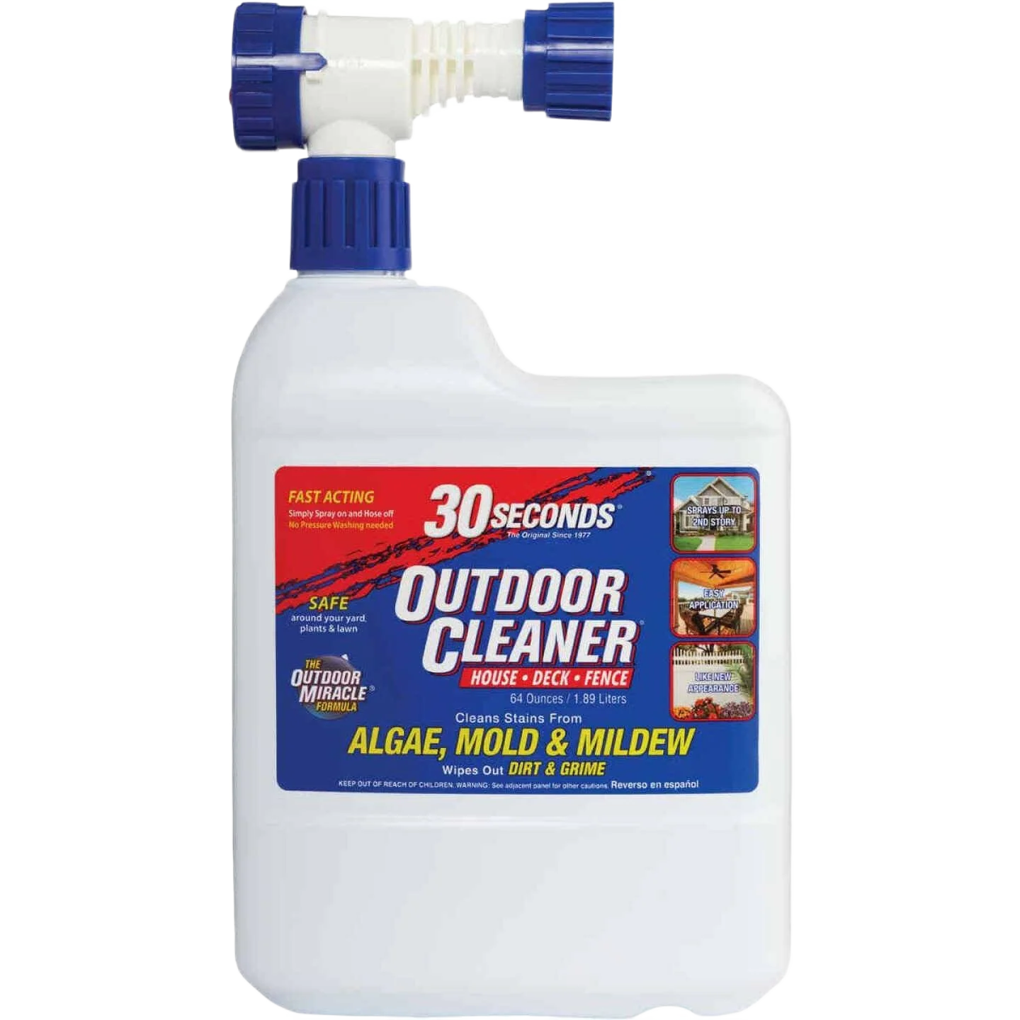Casual 30 SECONDS Mold Mildew Outdoor Stain Cleaner 64 oz. Versatile