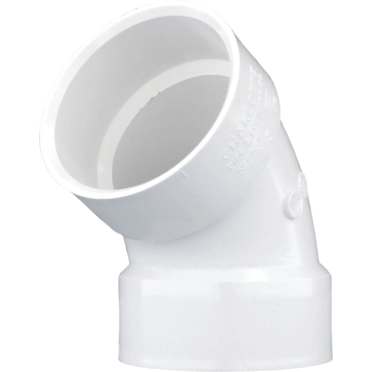 Relaxed Charlotte Pipe 3 In. Schedule 40 60 Deg. PVC DWV Elbow Responsible