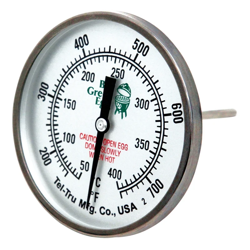Reusable Big Green Egg 3 in. Dial Temperature Gauge Pure