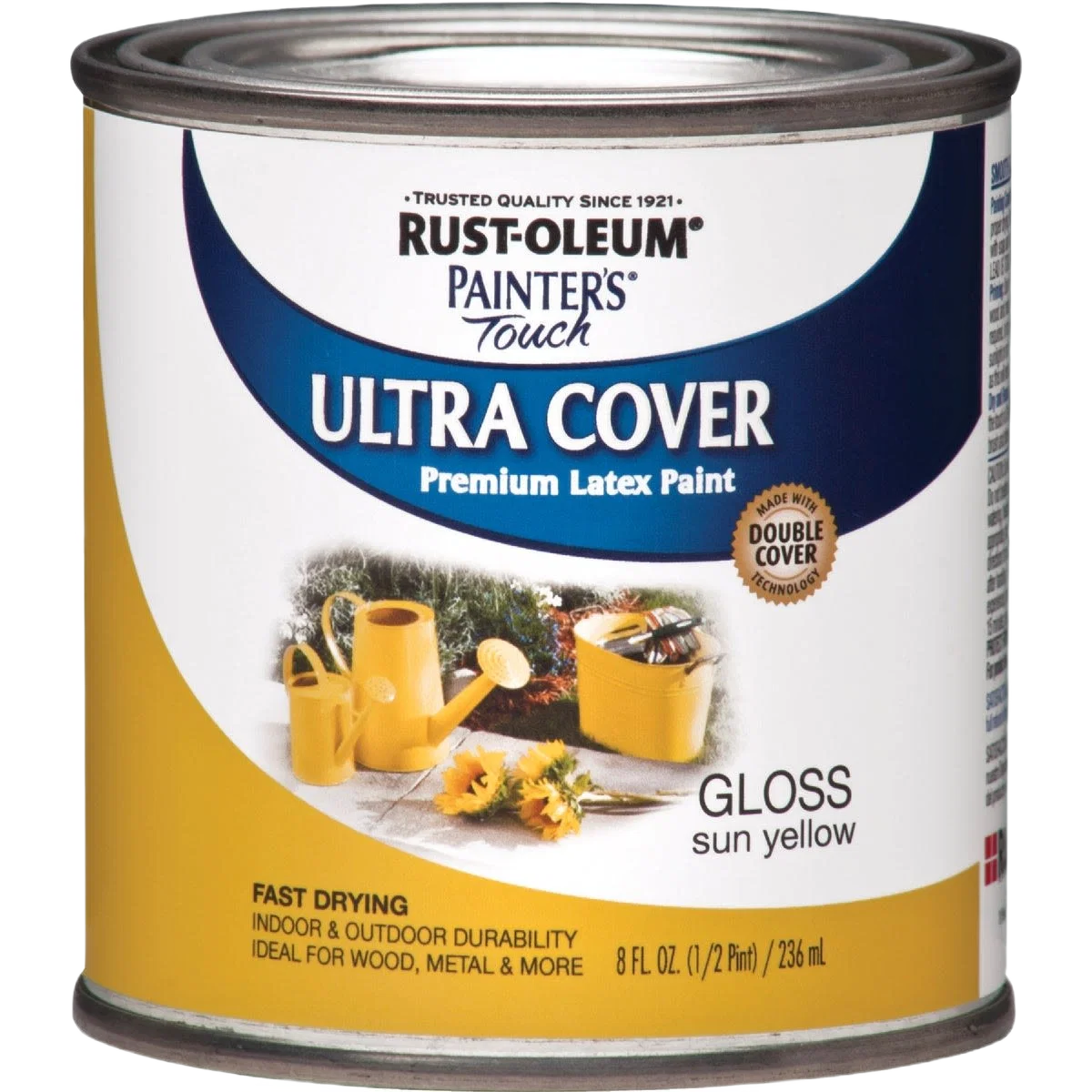 Relaxed Rust-Oleum Ultra Cover Multi-Purpose Gloss Sun Yellow Brush-On Paint 1 2 pt. Refined