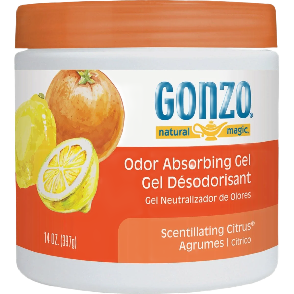 Sophisticated Gonzo Natural Citrus Gel Air Freshener 14 oz. Smart