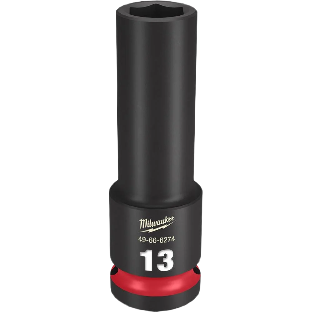 Solid Milwaukee SHOCKWAVE™ Impact Duty™ 1 2 Drive 13-mm Deep 6 Point Socket Elegant